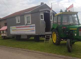 Il fait le tour de France avec sa maison sur roues pour promouvoir l’Alsacien. Il fait le tour de France avec sa maison sur roues pour promouvoir l'Alsacien