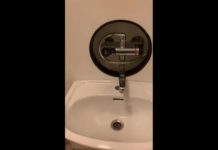 Une douche derrière un lavabo – Gain de place douche derriere lavabo