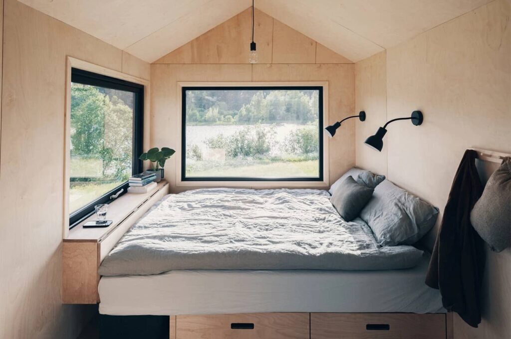 mini maison minimaliste canapé convertible